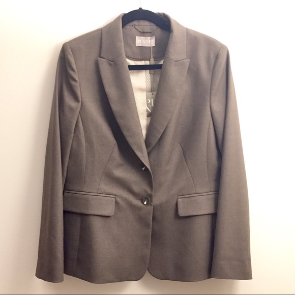 Planet Jackets & Blazers - Planet Vintage Two Buttons Brown/Taupe Blazer